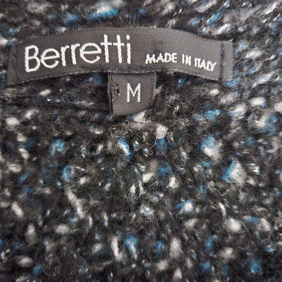 Berretti Made in Italy Anthropologie Knit Wool Blend Alpaca Black Sweater Vest M - Picture 6 of 8